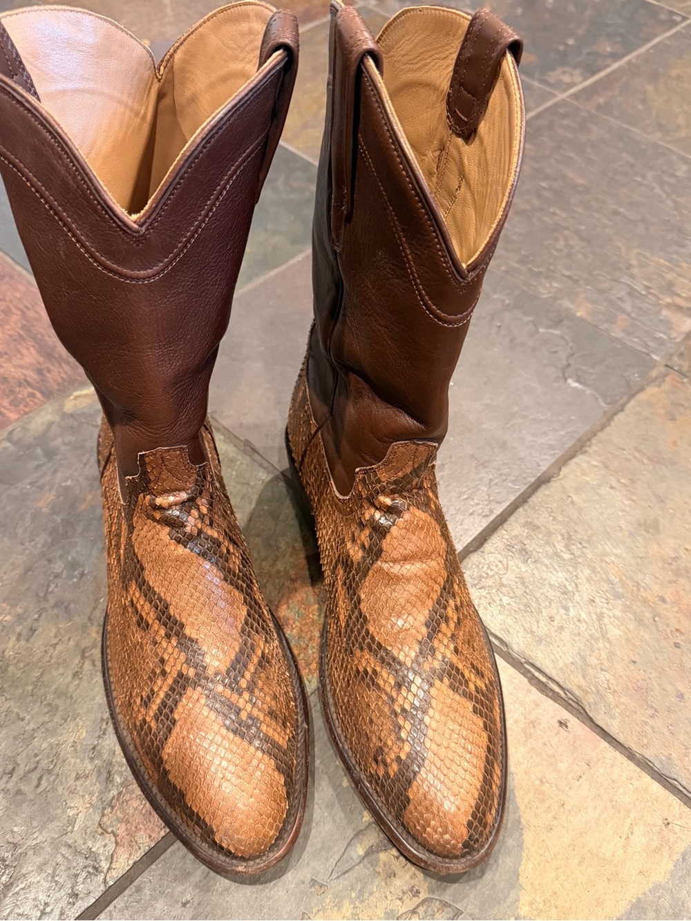 Tecovas The Billy Saddle Python Cowboy Boots | Men’s 11D